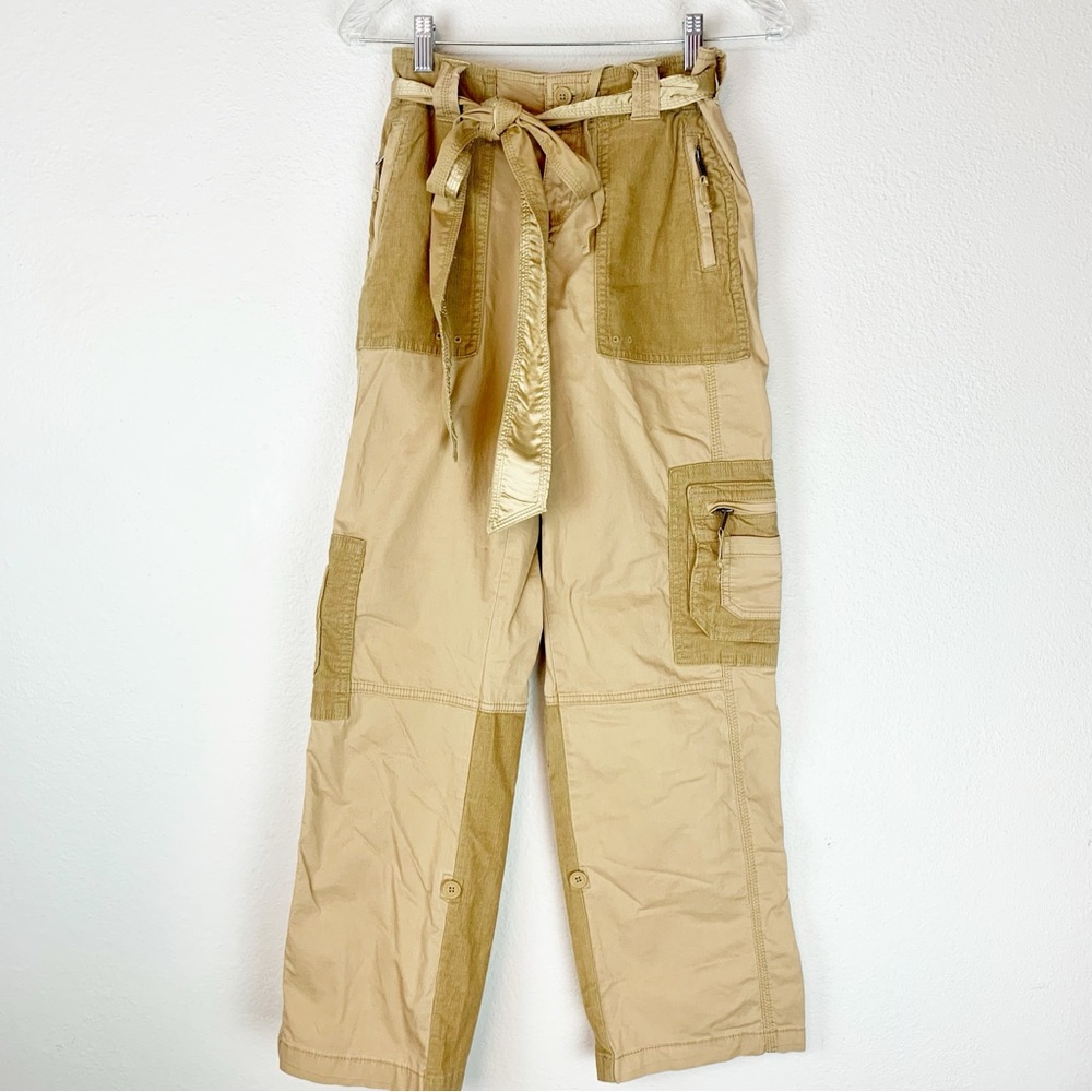 Abercrombie & Fitch Cargo Pants Satin Belt Corduroy‎ Utility Baggy Y2K